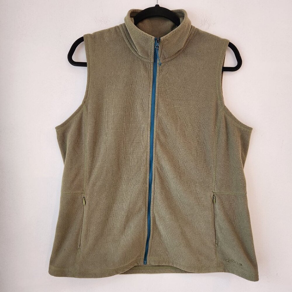 Orvis Green Trout Bum Hiking Vest Fleece Sweater Camping Outdoors Men's L